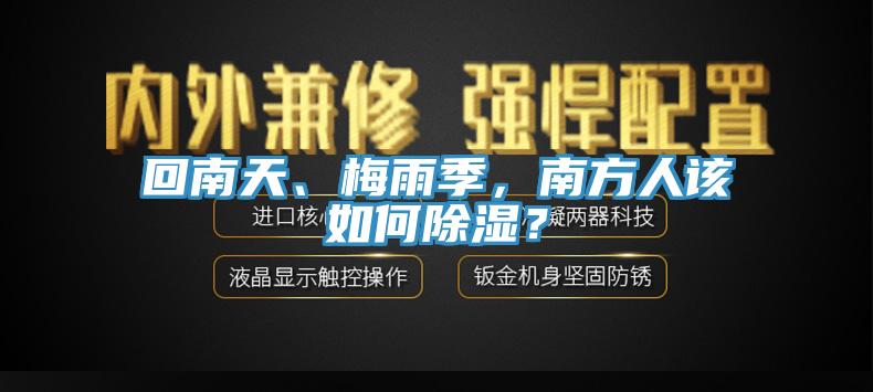 回南天、梅雨季，南方人該如何除濕？