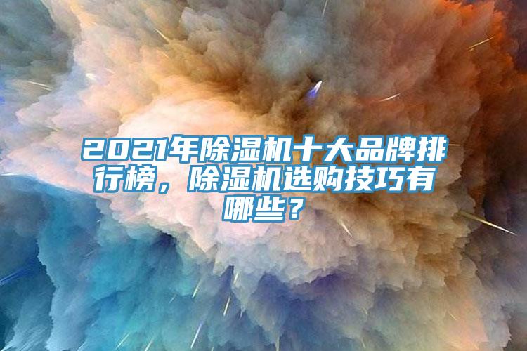 2021年除濕機十大品牌排行榜，除濕機選購技巧有哪些？