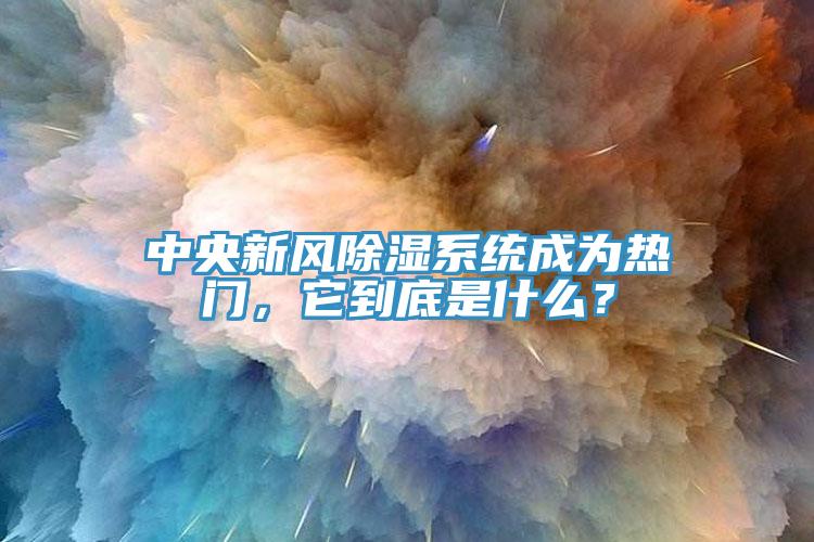 中央新風(fēng)除濕系統(tǒng)成為熱門，它到底是什么？