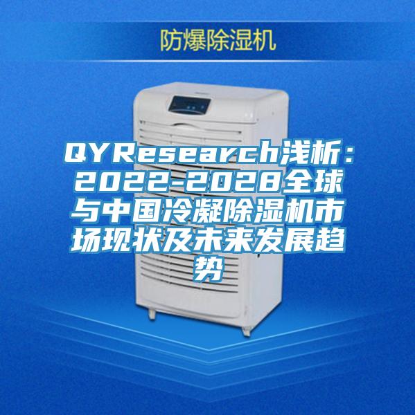 QYResearch淺析：2022-2028全球與中國冷凝除濕機市場現狀及未來發展趨勢