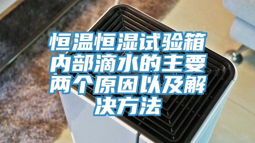 恒溫恒濕試驗箱內部滴水的主要兩個原因以及解決方法