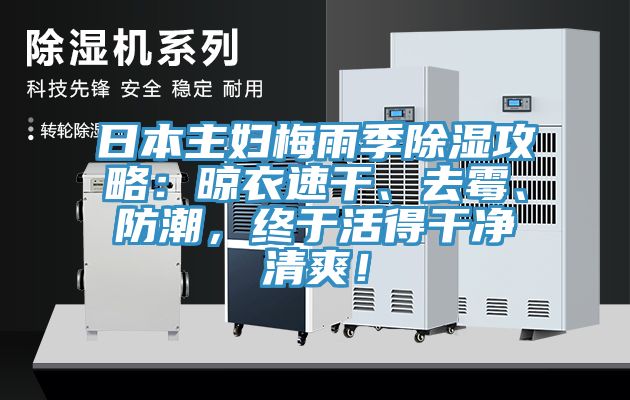 日本主婦梅雨季除濕攻略：晾衣速干、去霉、防潮，終于活得干凈清爽！