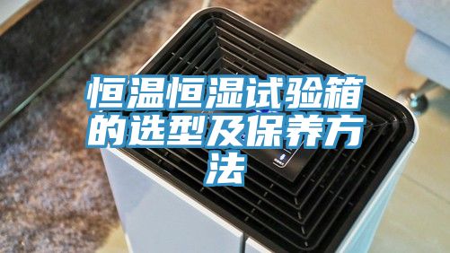 恒溫恒濕試驗箱的選型及保養(yǎng)方法