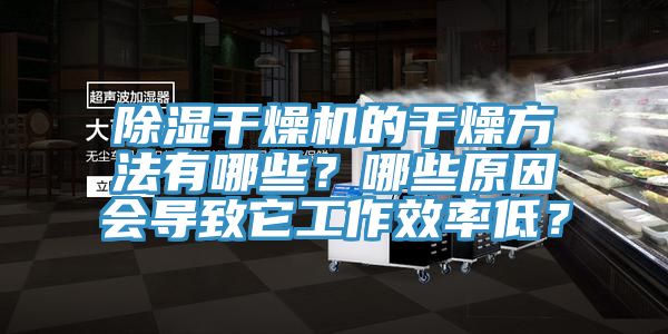 除濕干燥機的干燥方法有哪些？哪些原因會導致它工作效率低？