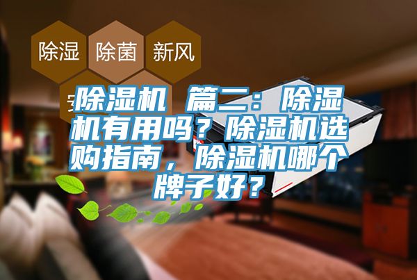 除濕機 篇二：除濕機有用嗎？除濕機選購指南，除濕機哪個牌子好？