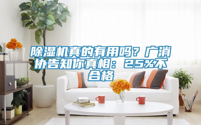 除濕機真的有用嗎？廣消協告知你真相：25%不合格