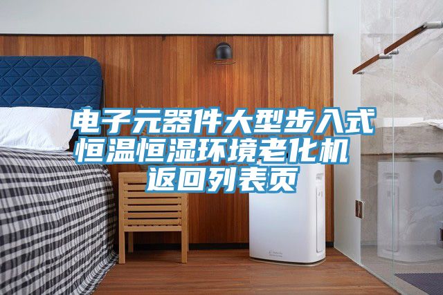 電子元器件大型步入式恒溫恒濕環境老化機 返回列表頁